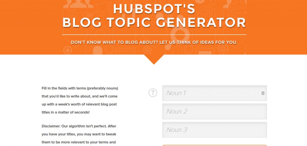 Hubspot Blog Topic Generator 